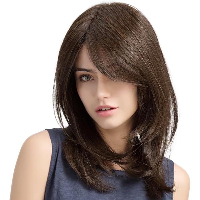 DILLARDS Long Brown Wigs For Women Beautiful Wavy Heat Resistant Fiber Synthetic Wigs - Image 2